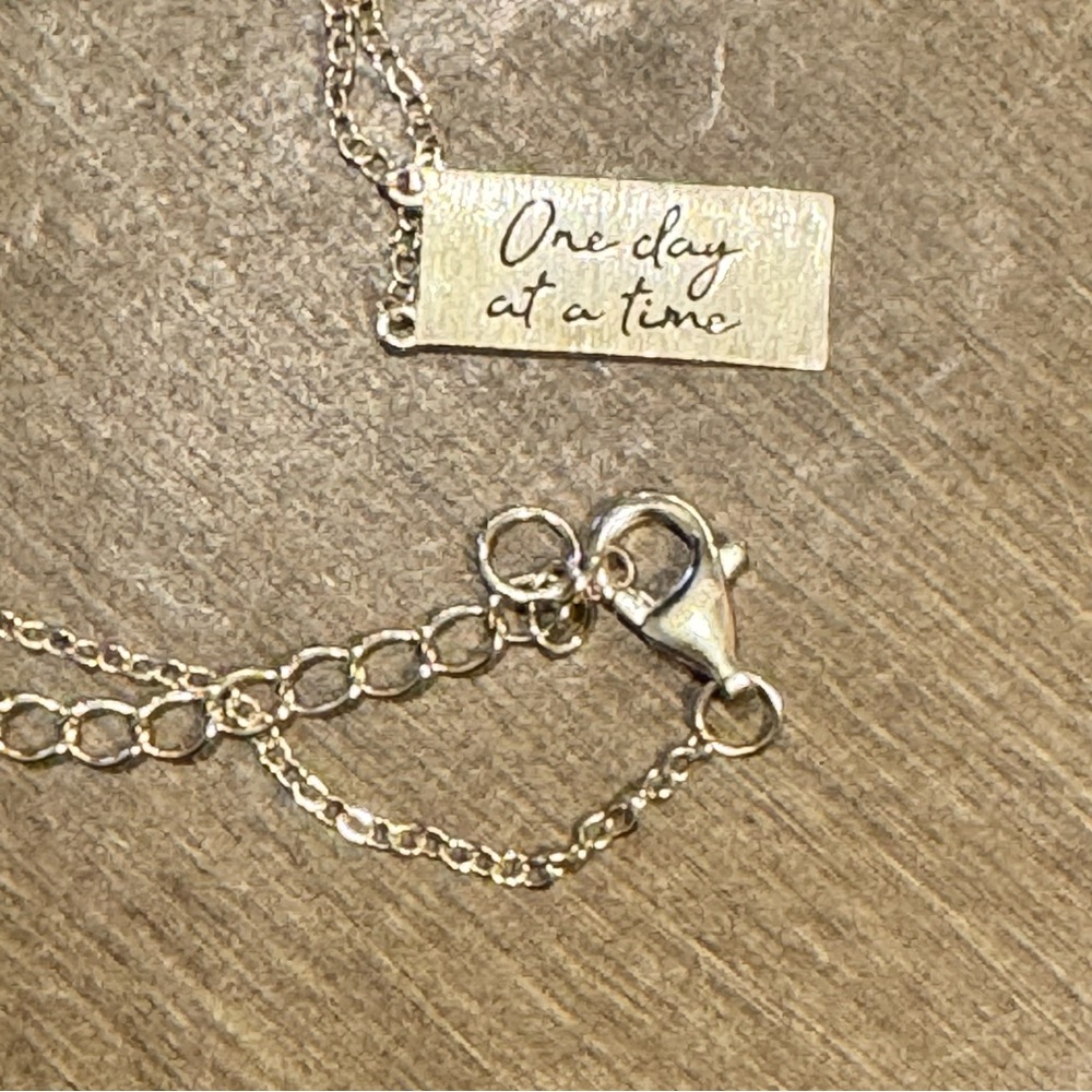 Gold Inspirational Necklace - gold plated over 925 Silver